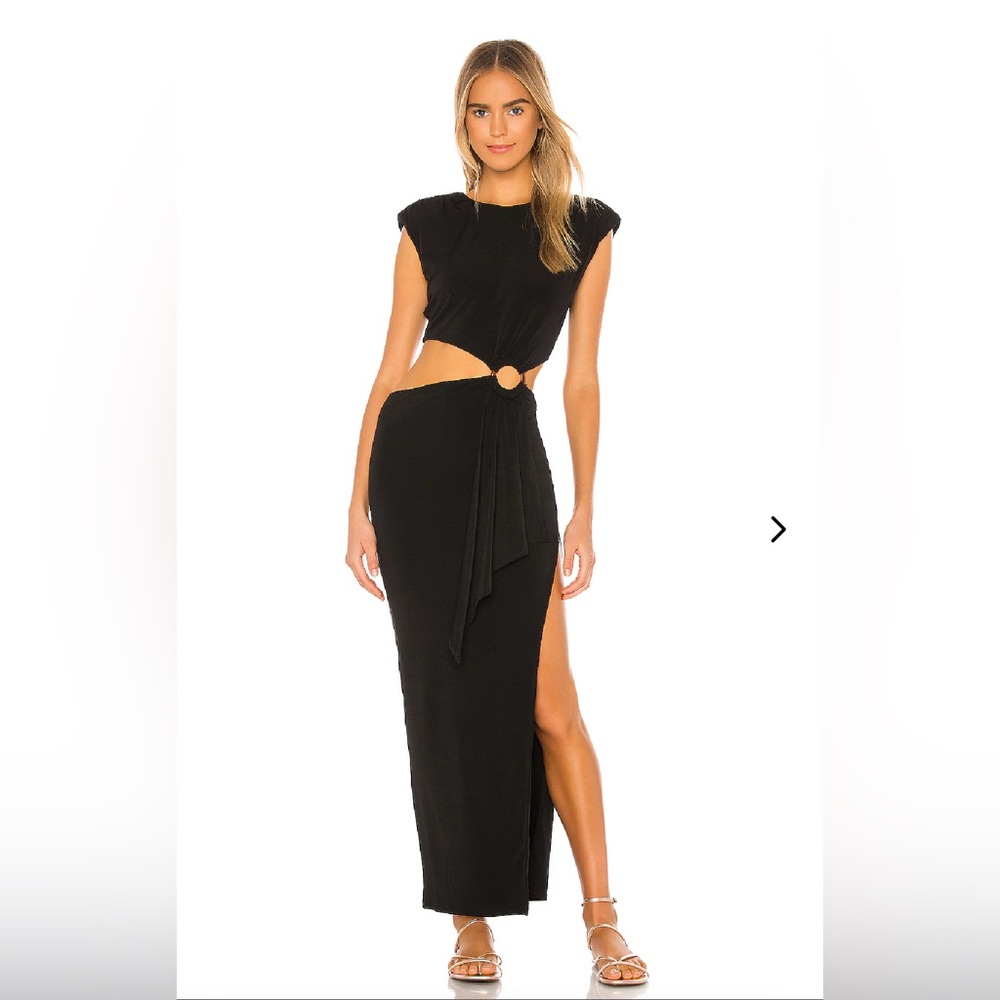 Lovers + Friends Encore Black Cut-Out maxi Dress